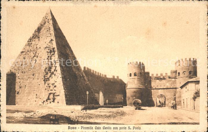 Roma Rom Piramide Caio Cestio con porta S Paolo