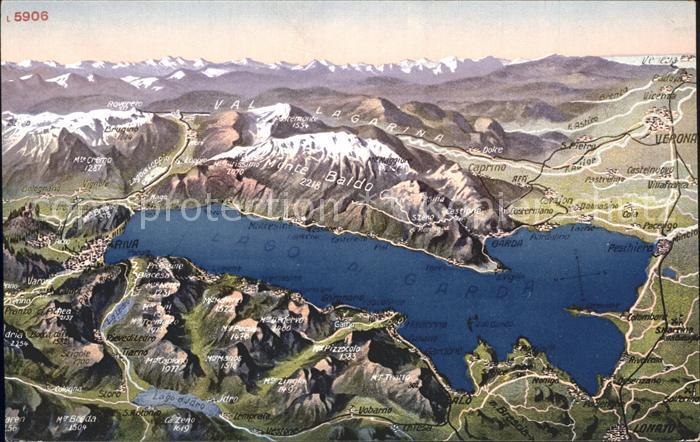 Lago di Garda Panoramakarte