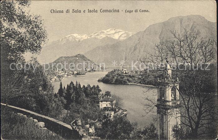 Lago di Como Chiesa die Sala e Isola Comacina