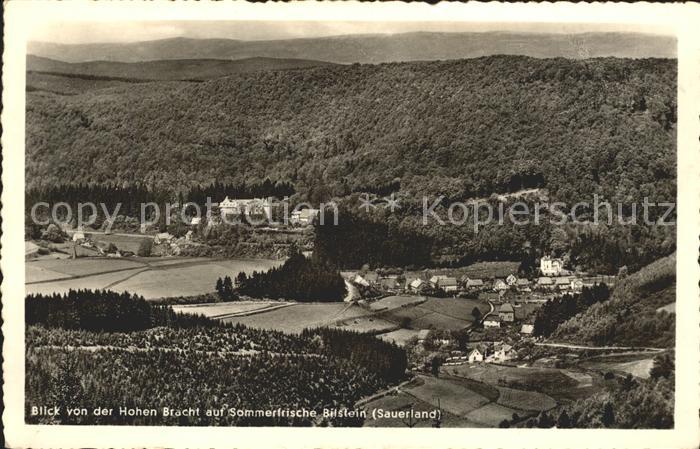 Bilstein Sauerland Blick von der Hohen Bracht