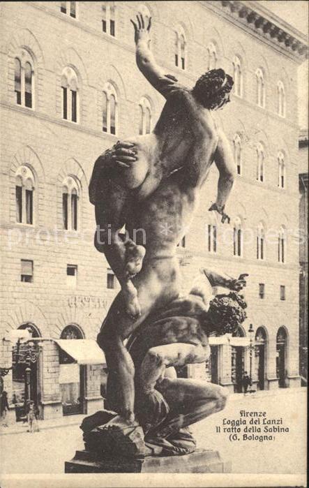 Firenze Florenz Loggia del Lanzi Il ratto della Sabina