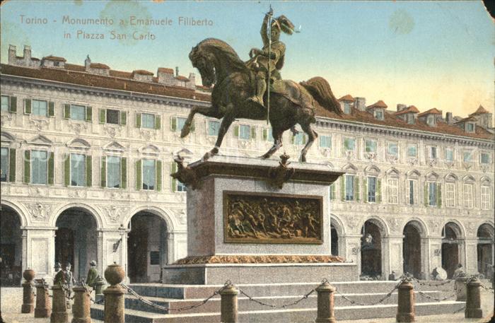 Torino Monumento a Emanuele Filiberto in Piazza San Carlo