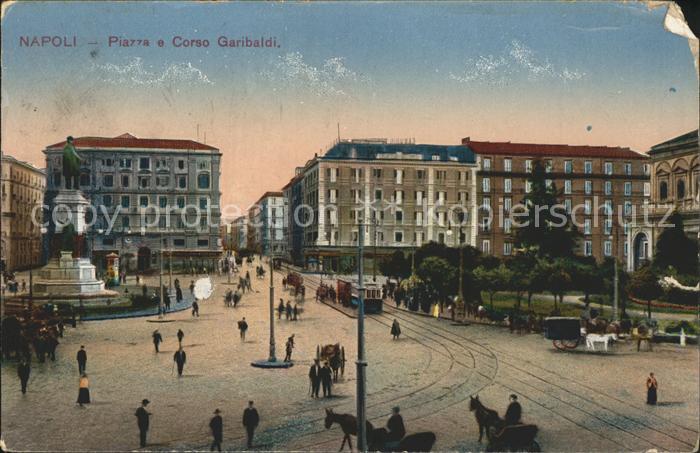 Napoli Neapel Piazza e Corso Garibaldi