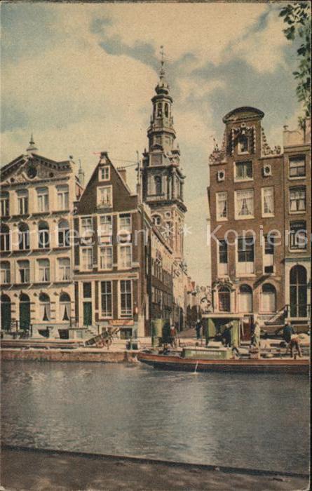 Amsterdam Niederlande Kloveniersburgwal met Zuiderkerk