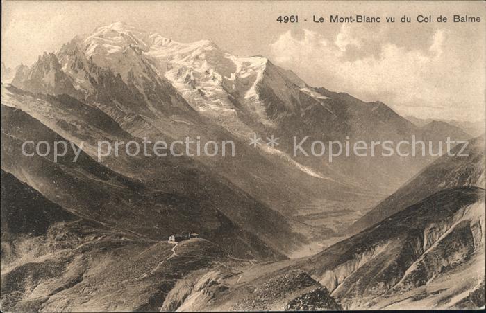 Mont Blanc Vu du Col de Balme