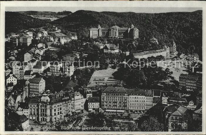 Karlsbad Eger Blick vom Hirschensprung