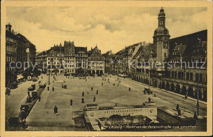 LEIPZIG Sachsen Markt von der Petersstrasse