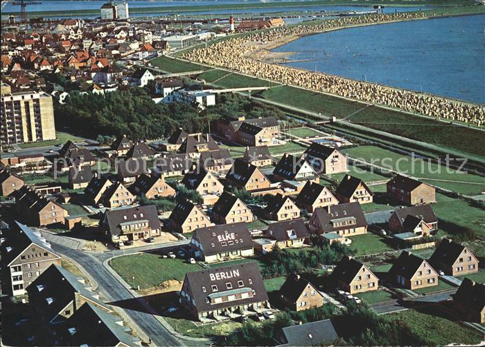 Buesum Nordseebad Haus Elke und Haus Berlin Fliegeraufnahme
