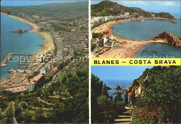 Blanes Costa Brava Strand Fliegeraufnahme