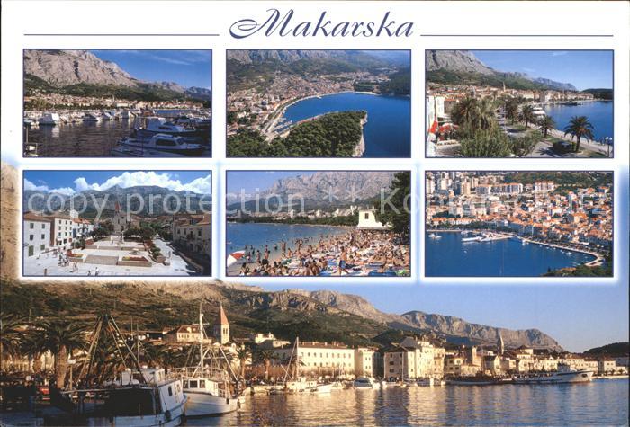Makarska Dalmatien Panorama Hafen Orts- und Teilansichten