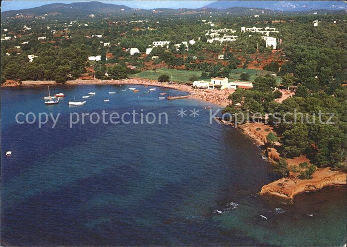 Ibiza Islas Baleares Santa Eulalia del Rio Cala Pada Fliegeraufnahme