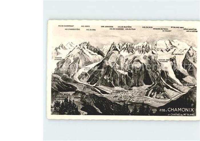 Chamonix Panoramakarte