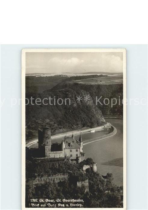 St Goar und St Goarshausen Burg Katz und Loreley