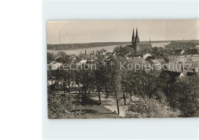 Neuruppin Blick von der Pfarrkirche auf Stadt und See