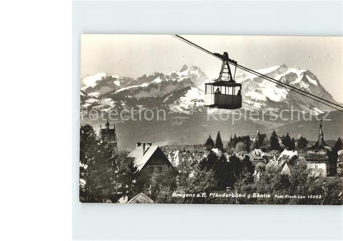Bregenz Vorarlberg Pfaenderbahn mit Saentis