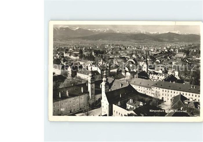 Klagenfurt Woerthersee Fliegeraufnahme