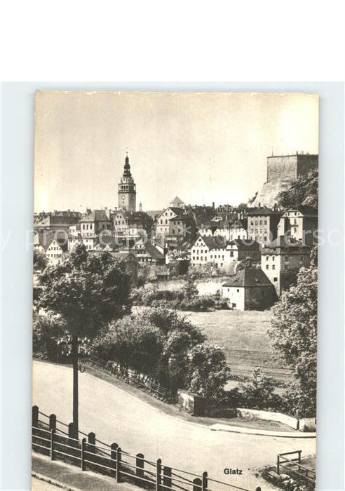 Glatz Niederschlesien Blick vom Schaeferberg auf Stadt und Festung