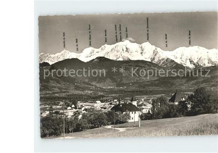Sallanches Vue generale et la Chaine du Mont Blanc