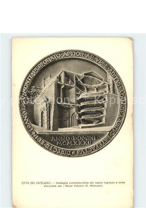 Vatican Cita del Vaticano Medaglia commemorative del nuovo ingresso e scale elic