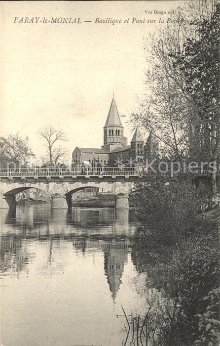 Paray-le-Monial Basilique et Pont sur la Bourbince