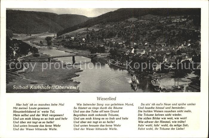 Bad Karlshafen Panorama Solbad Oberweser Bruecke Weserlied