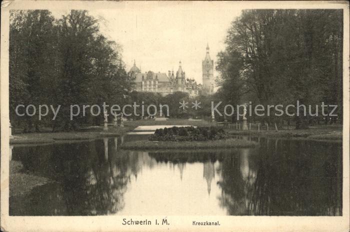 Schwerin Mecklenburg Kreuzkanal Schloss