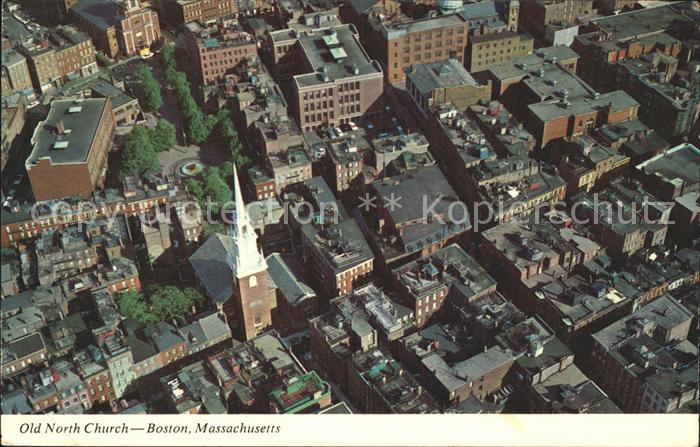 Boston Massachusetts Old North Church aerial view