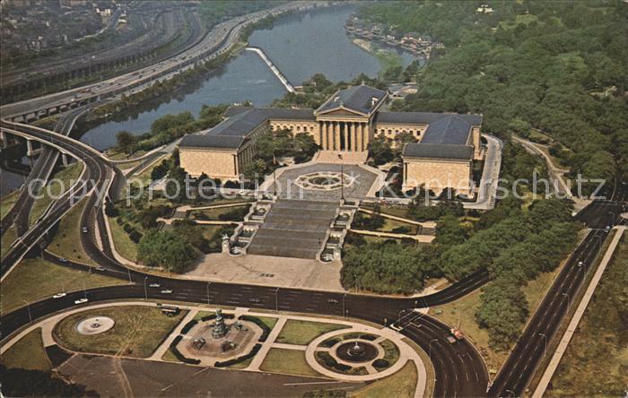 Philadelphia Pennsylvania Museum of Art Fairmount Park Schuylkill River aerial v