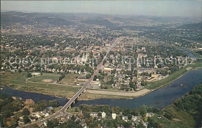 Olean New York Allegany River aerial view