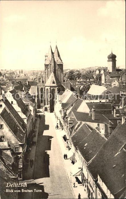 Delitzsch Blick vom Breiten Turm Kirche