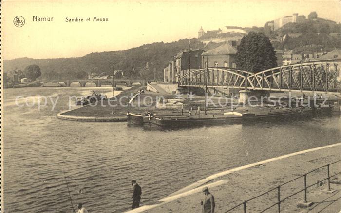 Namur Wallonie Sambre et Meuse Pont Frachtkahn
