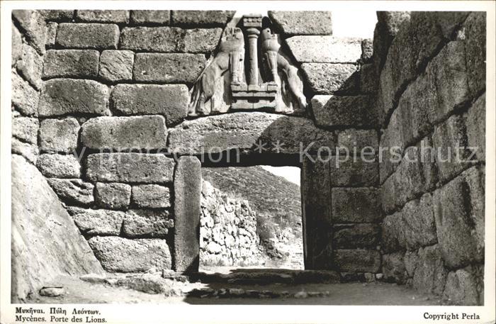 Mycenes Mykene Porte des Lions Antike Staette