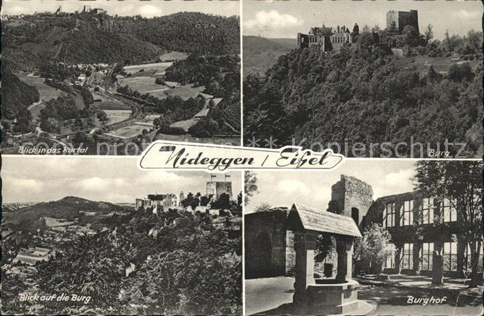 Nideggen Eifel Blick ins Rurtal Burg Burghof