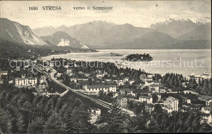 Stresa Lago Maggiore verso il Sempione Alpenpanorama