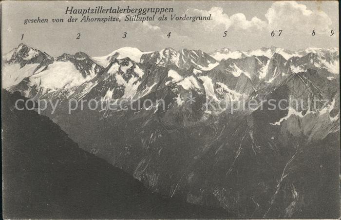Zillertal Tirol Hauptzillertaler Berggruppen gesehen vo