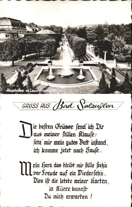 Bad Salzuflen Hauptallee mit Leuchtfontaine Gedicht