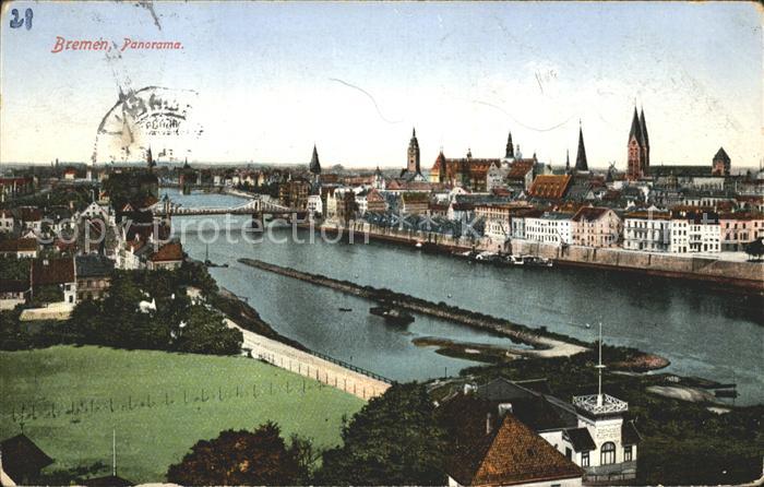 BREMEN  CITY Panorama Weser Bruecke