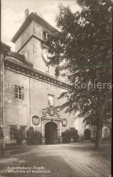 Augustusburg Schlossturm mit Glockenturm Erzgebirge