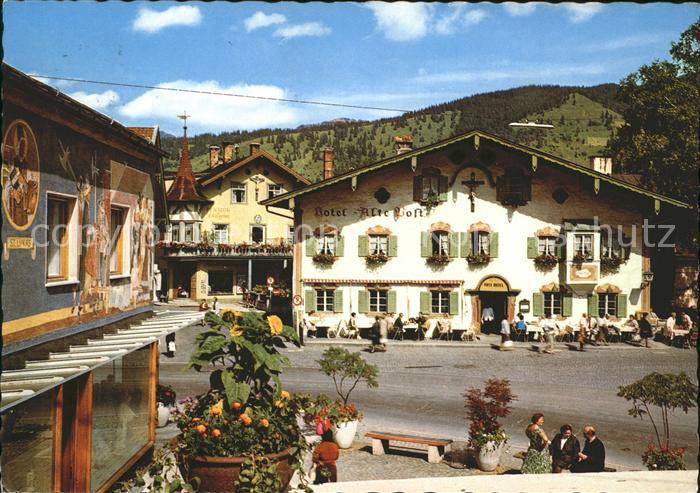 OBERAMMERGAU Bayern Dorfstrasse Hotel Alte Post Fassadenmalerei