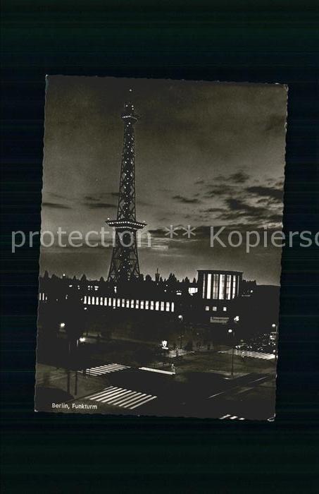 BERLIN  CITY Funkturm bei Nacht