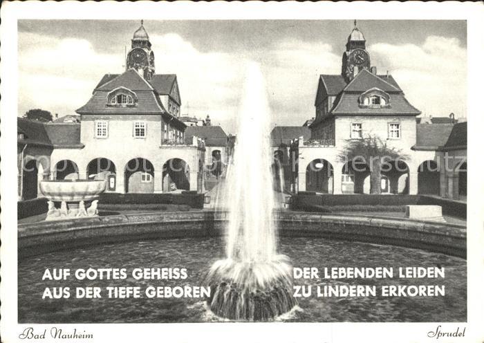 Bad Nauheim Sprudel Spruch Kupfertiefdruck