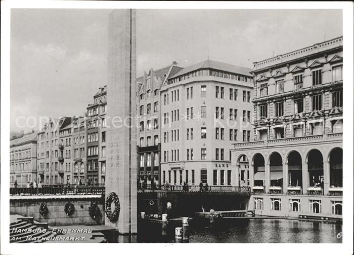 HAMBURG  CITY Ehrenmal am Rathausmarkt