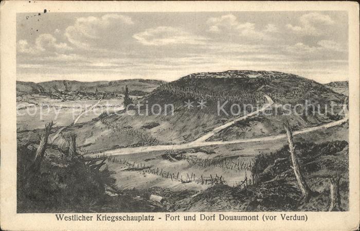 Douaumont Fort und Dorf Westlicher Kriegsschauplatz 1. Weltkrieg Grande Guerre