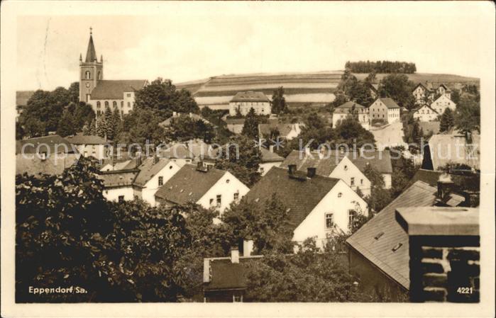 Eppendorf Sachsen Ortsansicht mit Kirche