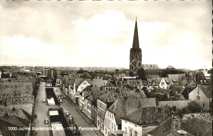 Buxtehude Panorama Stadtbild mit Kirche 1000 Jahre