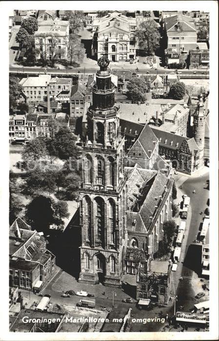 Groningen Martinitoren met omgeving Fliegeraufnahme