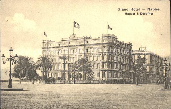 Naples Neapel Grand Hotel Hauser & Doepfner Flagge