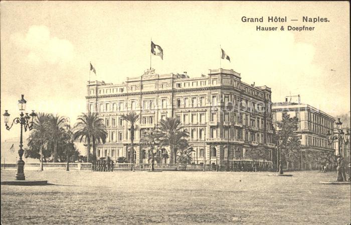 Naples Neapel Grand Hotel Hauser & Doepfner Flagge