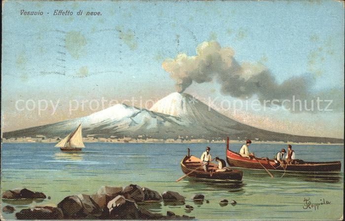 Vesuvio Effeto di neve Kuenstlerkarte