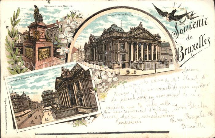 Bruxelles Bruessel Monument Palais de la Bourse Boulevard Anspach